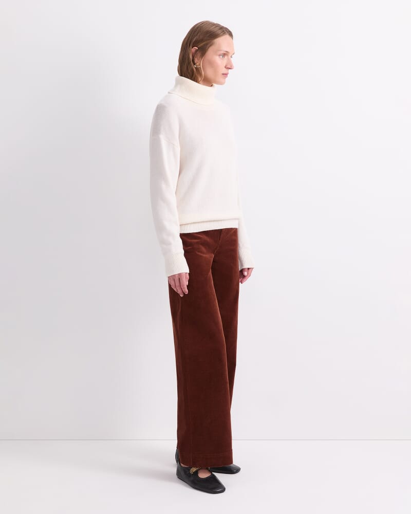 Sunshine Roll Neck Sweater in WINTER WHITE
