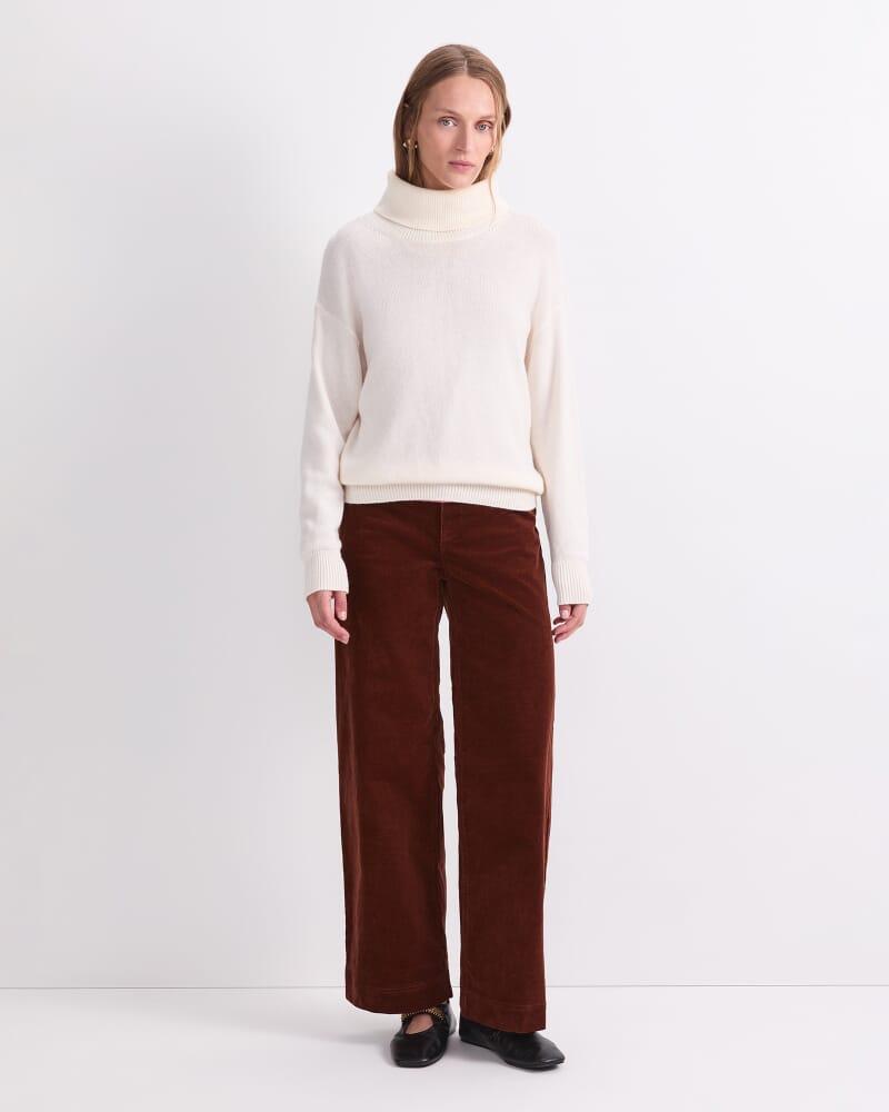 Sunshine Roll Neck Sweater in WINTER WHITE