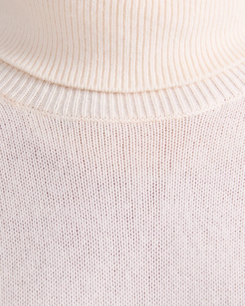 Sunshine Roll Neck Sweater in WINTER WHITE