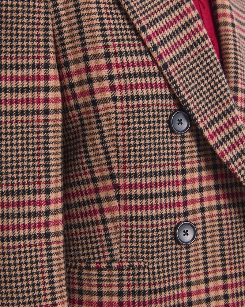 Gia Double Breasted Check Coat in MULTI