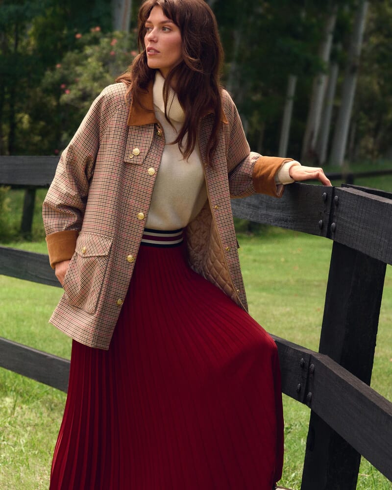 Sara Barn Jacket in MULTI CHECK