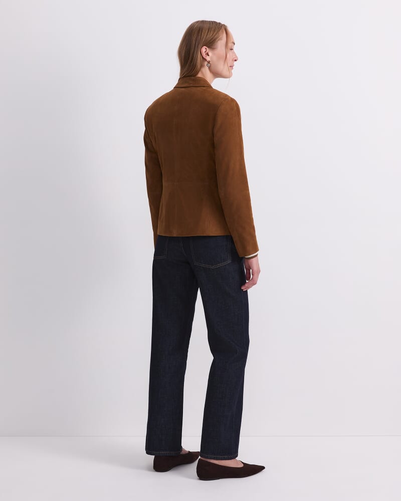 Mahi Suede Blazer in TAN