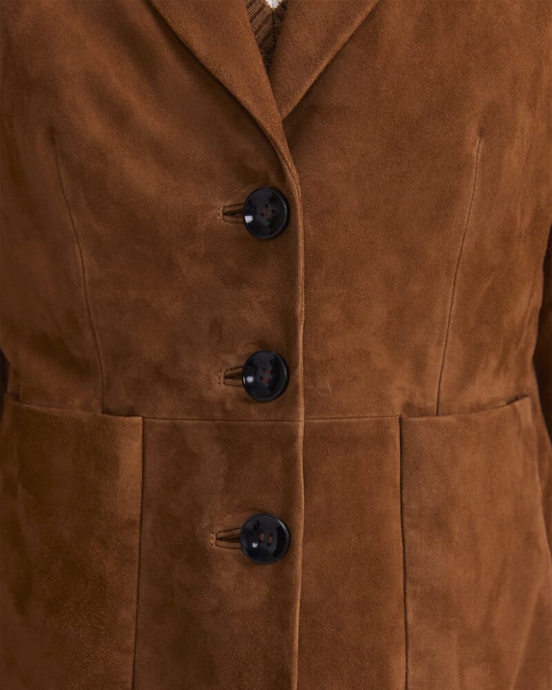 Mahi Suede Blazer in TAN