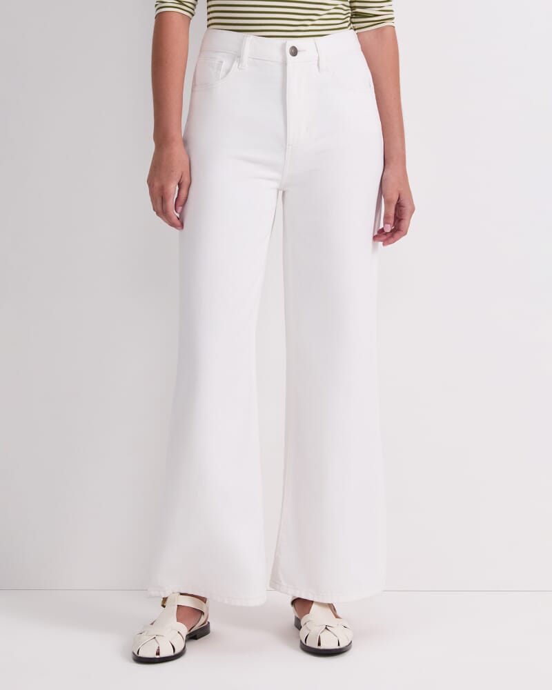 Simmi Wide Leg Jean in WHITE