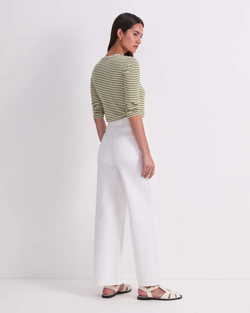 Simmi Wide Leg Jean in WHITE