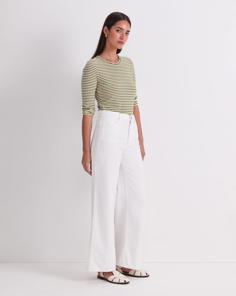 Simmi Wide Leg Jean in WHITE