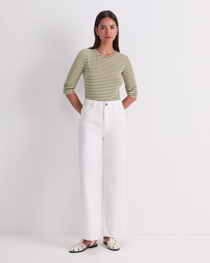 Simmi Wide Leg Jean in WHITE