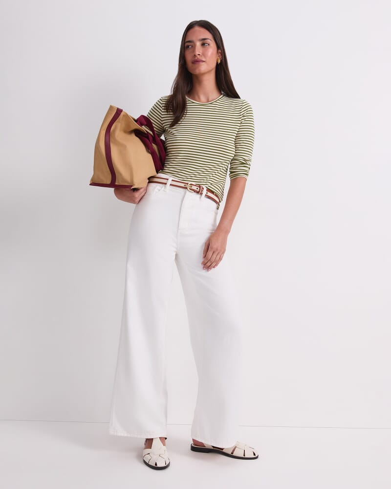 Simmi Wide Leg Jean in WHITE