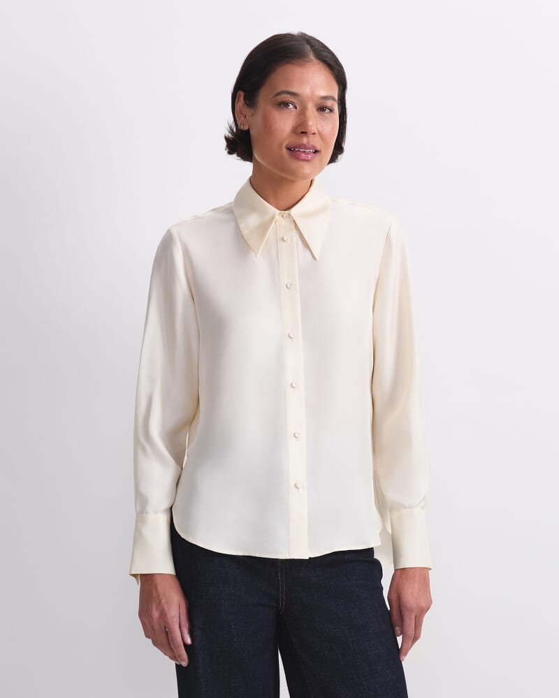 Mira Silk Blouse in IVORY