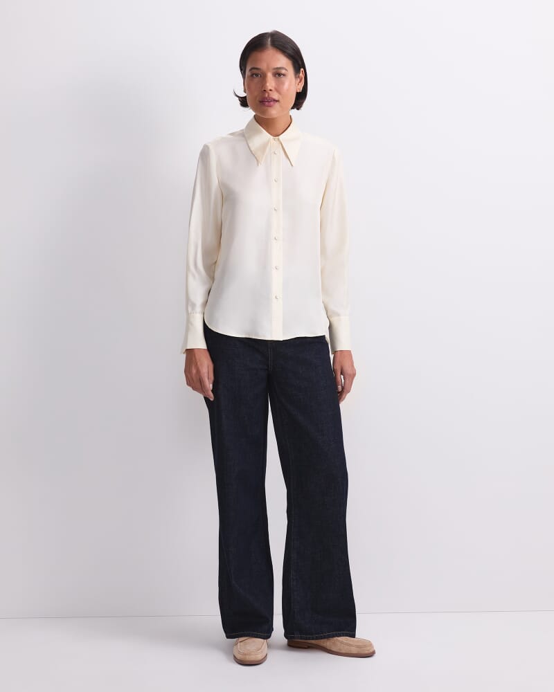 Mira Silk Blouse in IVORY
