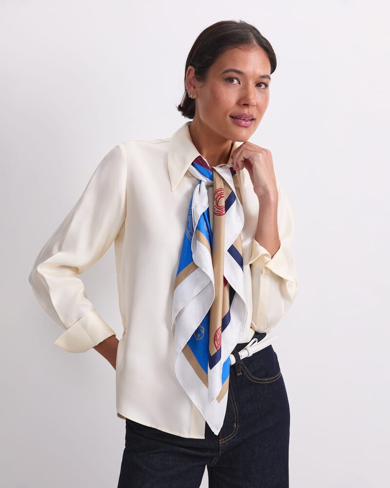 Mira Silk Blouse in IVORY