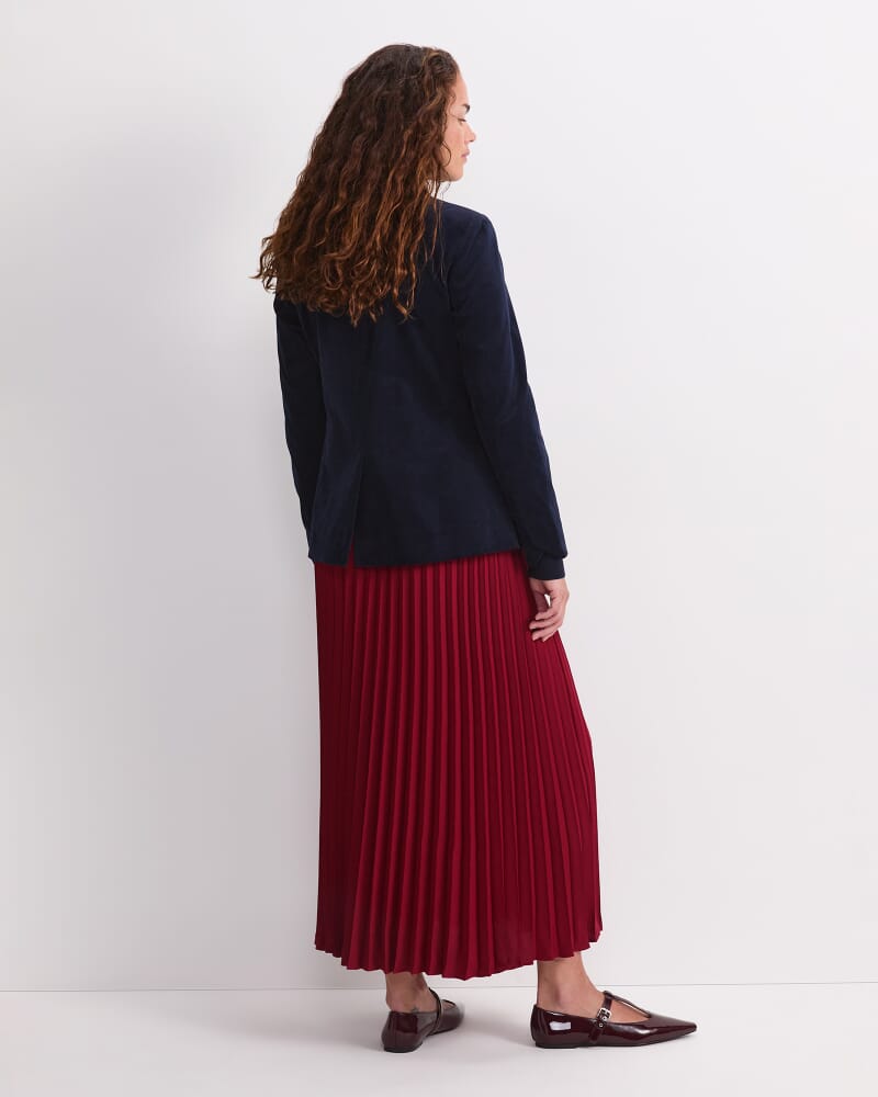 Thea Velvet Blazer in NAVY