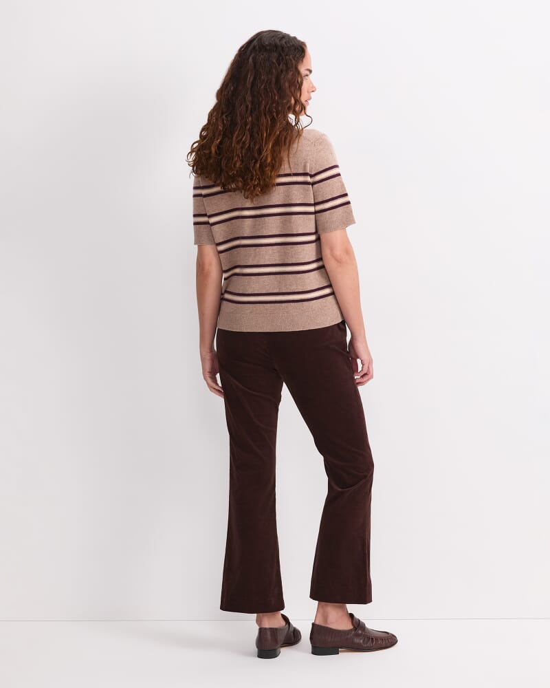 Pearl Crew Neck Knit in CAMEL/MULTI