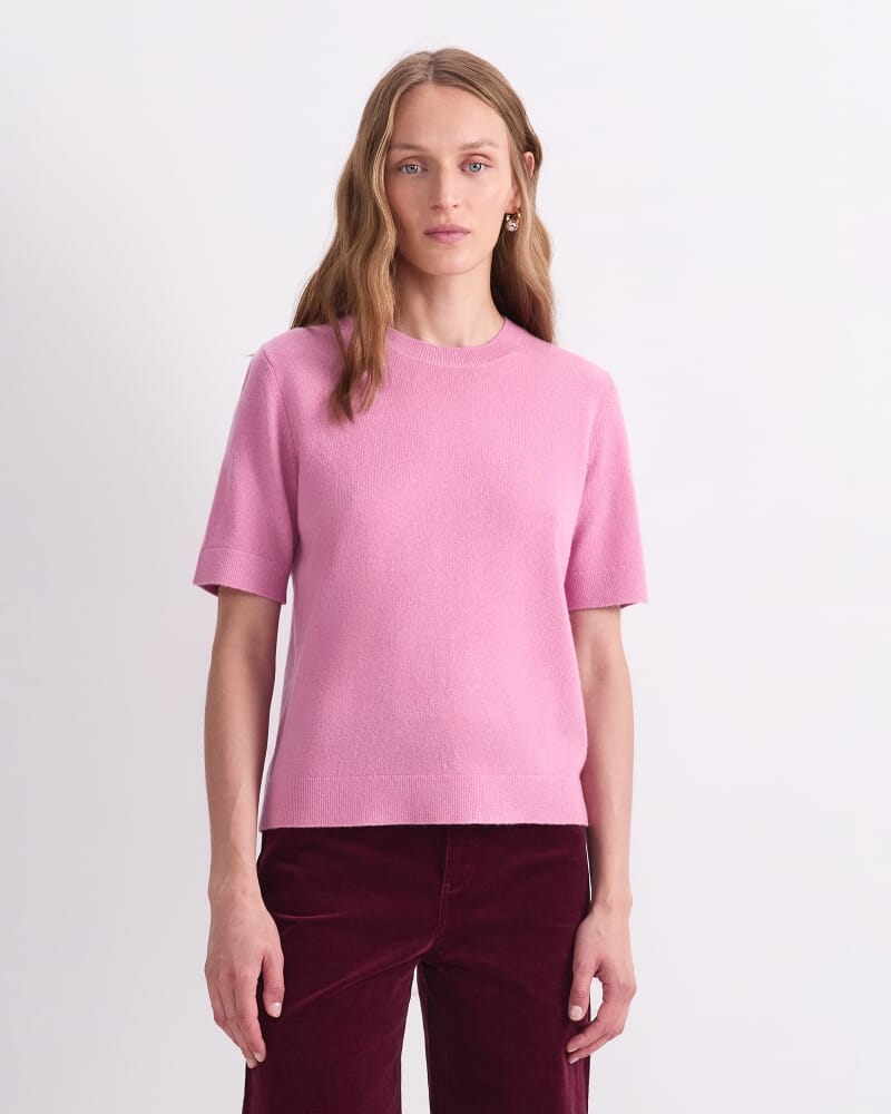 Pearl Crew Neck Knit in PINK SALT