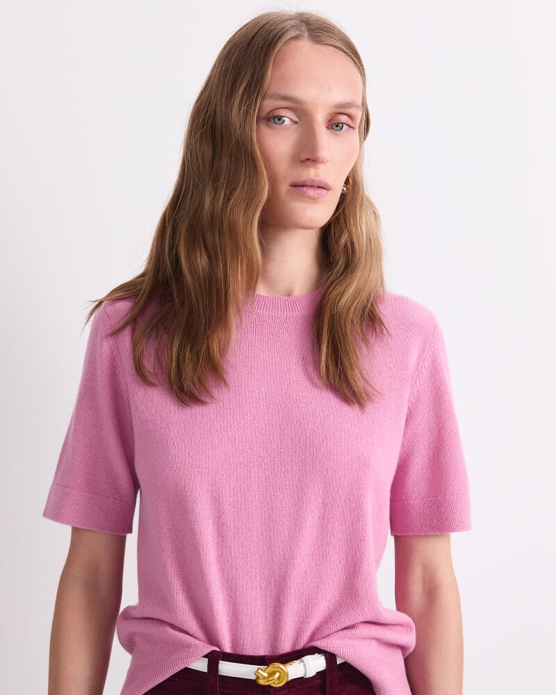 Pearl Crew Neck Knit in PINK SALT