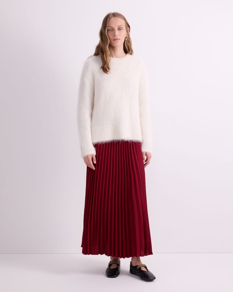 Alpaca Blend Sweater in WINTER WHITE