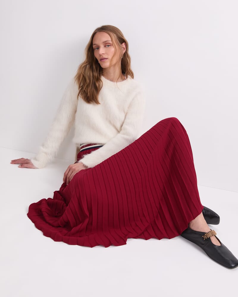 Alpaca Blend Sweater in WINTER WHITE