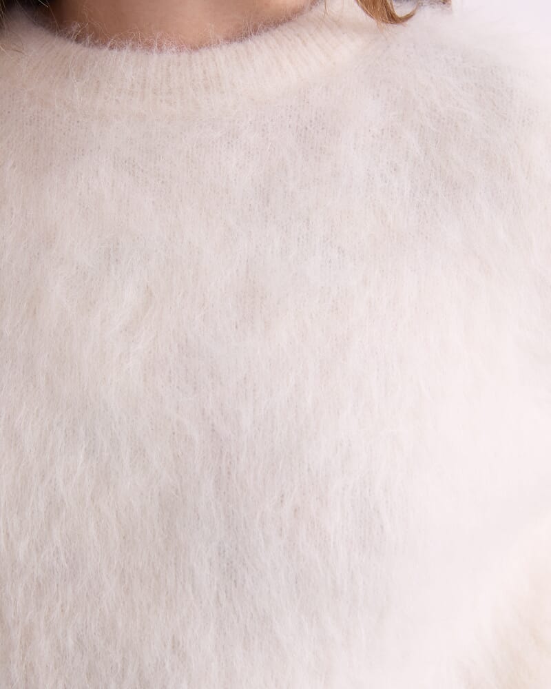 Alpaca Blend Sweater in WINTER WHITE