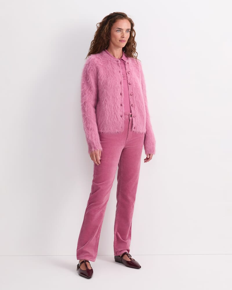 Alpaca Blend Cropped Cardigan in BLOSSOM