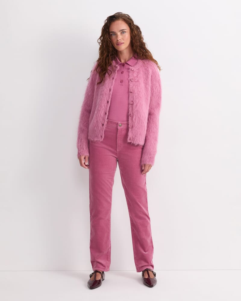 Alpaca Blend Cropped Cardigan in BLOSSOM