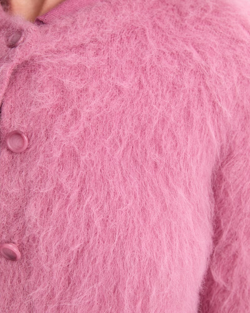 Alpaca Blend Cropped Cardigan in BLOSSOM