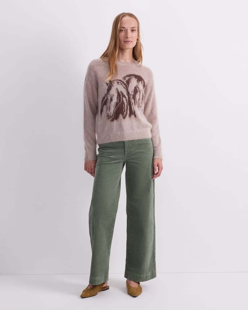 Tatiana Mohair Horse Knit in OATMEAL