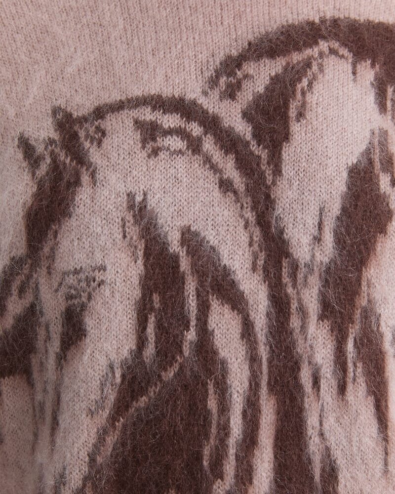 Tatiana Mohair Horse Knit in OATMEAL