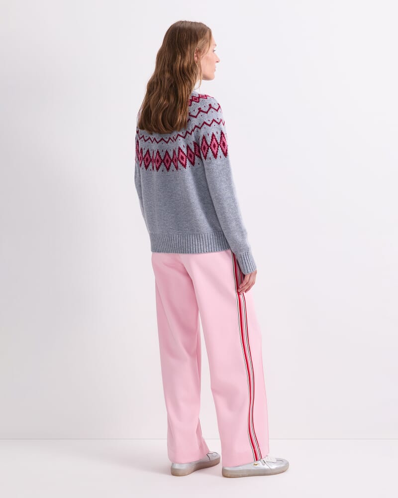 Sunshine Jacquard Sweater in GREY MELANGE