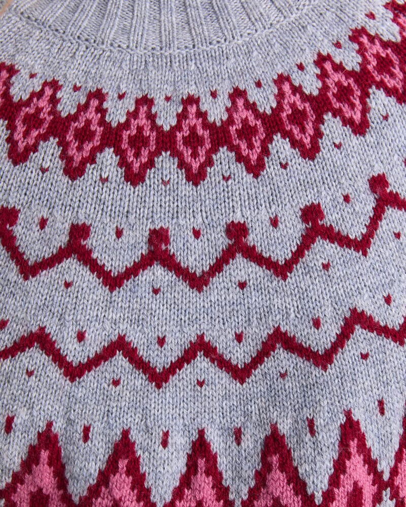 Sunshine Jacquard Sweater in GREY MELANGE