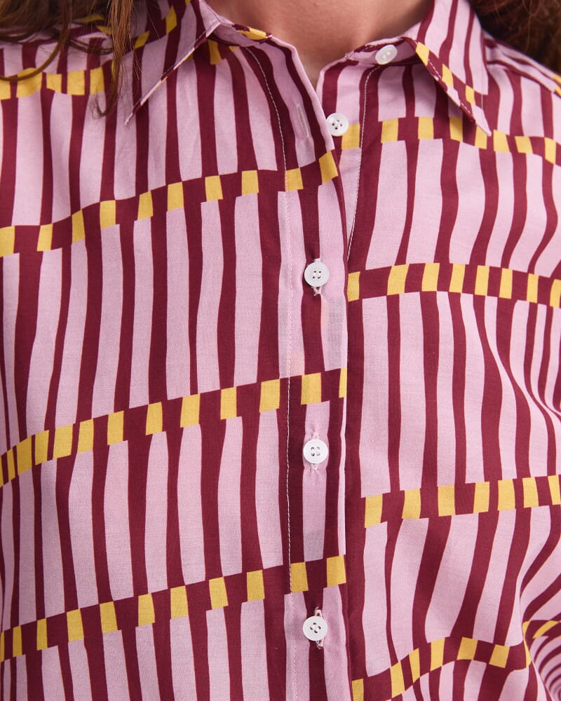 Rani Cotton Silk Shirt in SUNSET