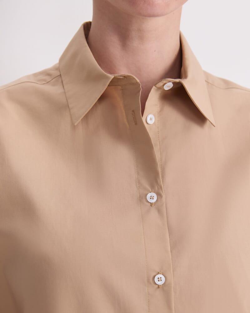 Mara Cotton Shirt in CAMEL