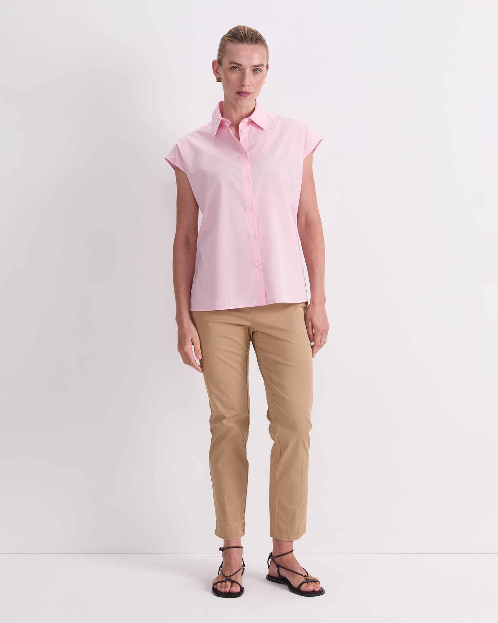 Mara Cotton Shirt in Pink | Sportscraft