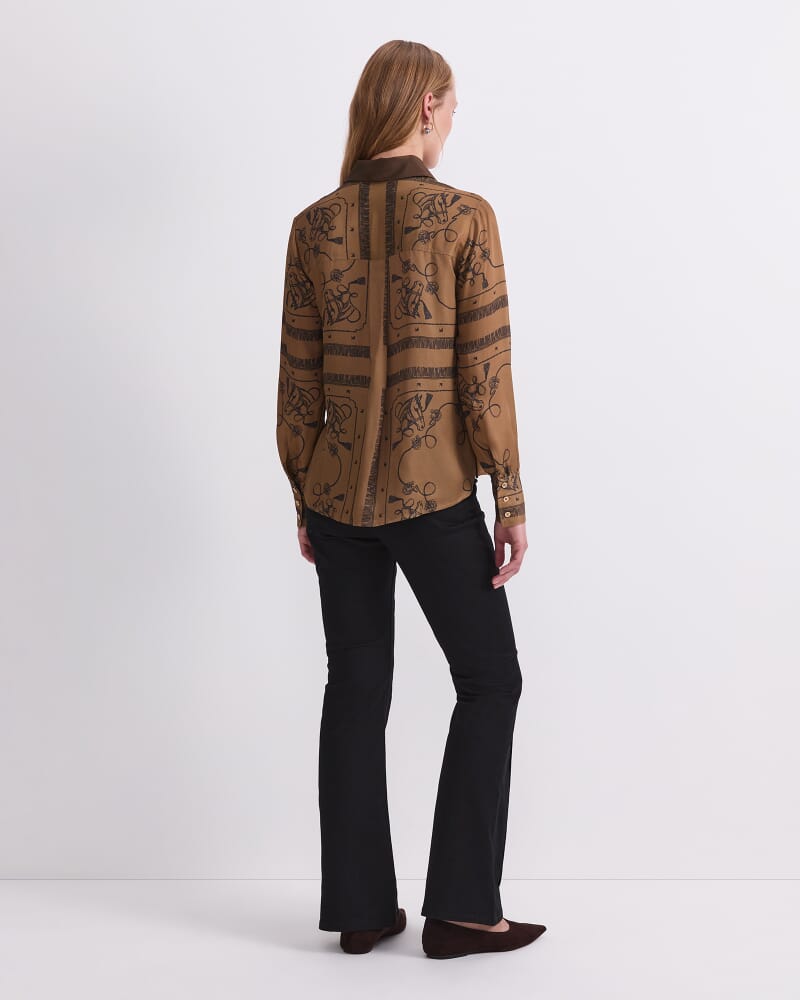 Sadie Shirt in BROWN MULTI