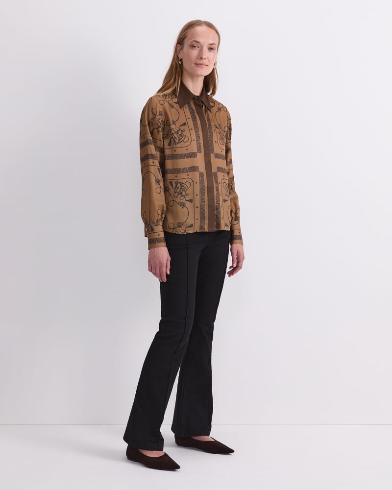 Sadie Shirt in BROWN MULTI