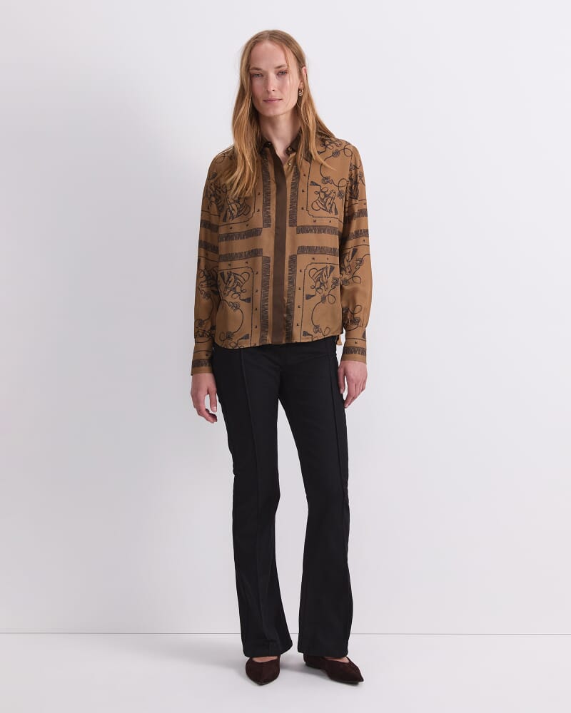 Sadie Shirt in BROWN MULTI