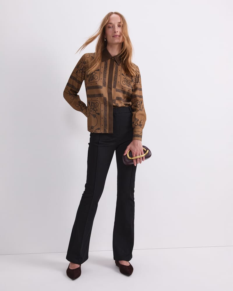 Sadie Shirt in BROWN MULTI