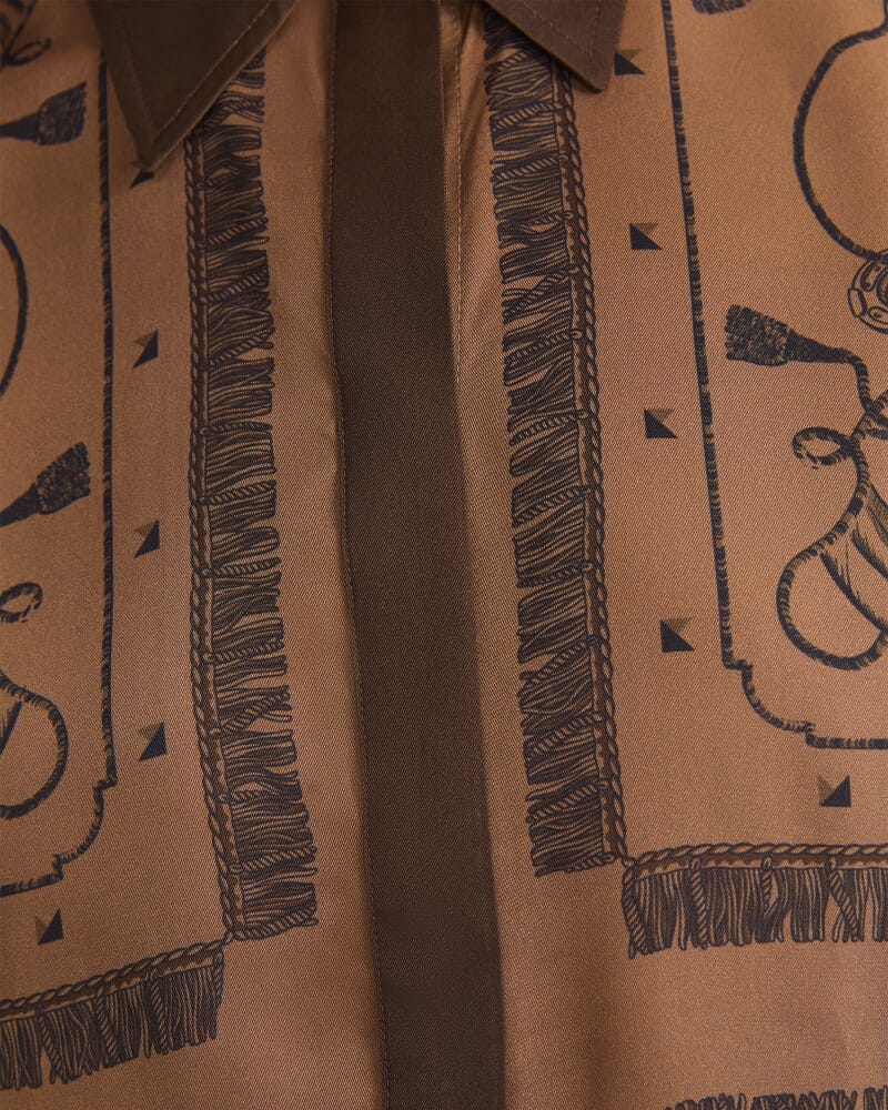 Sadie Shirt in BROWN MULTI