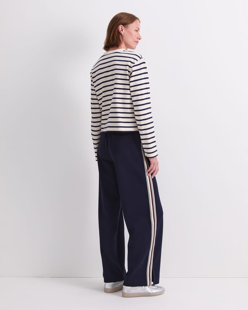 Sailor Stripe Tee in NAVY/IVORY