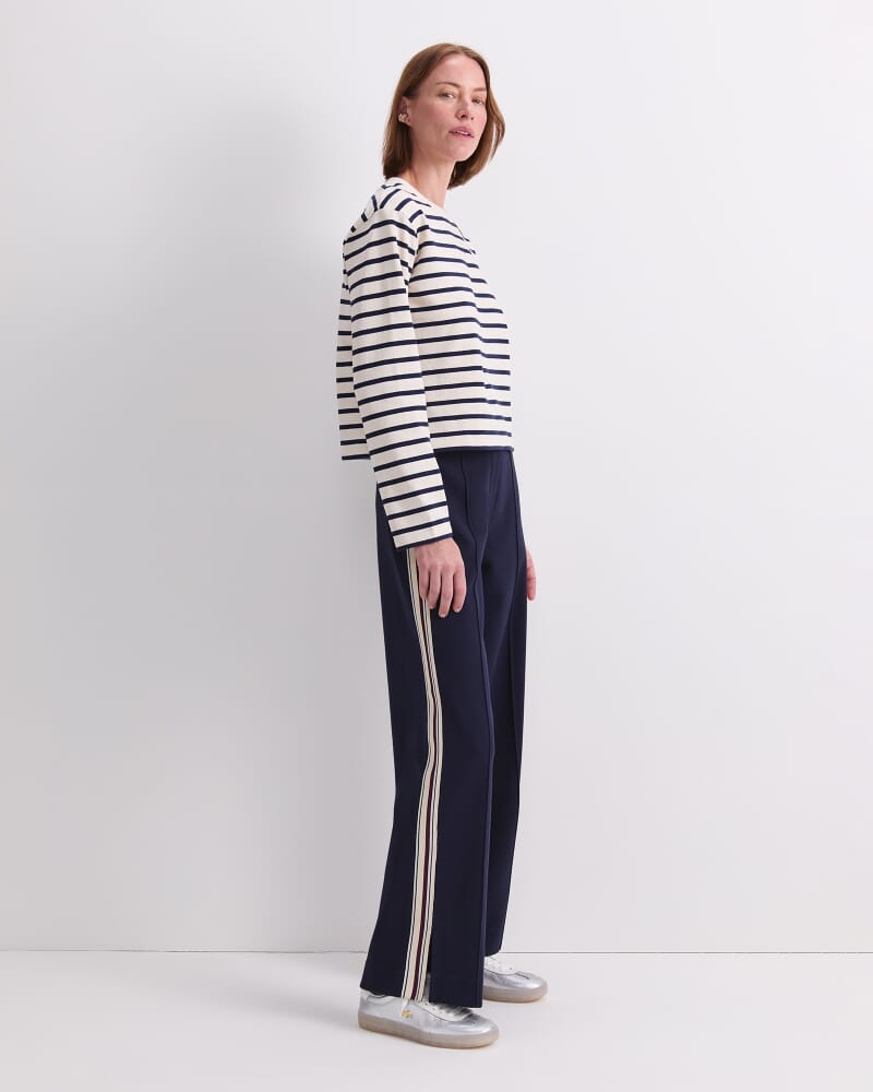 Sailor Stripe Tee in NAVY/IVORY