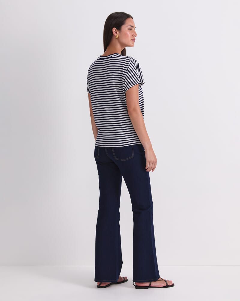 Chloe Lurex Tee in NAVY MULTI