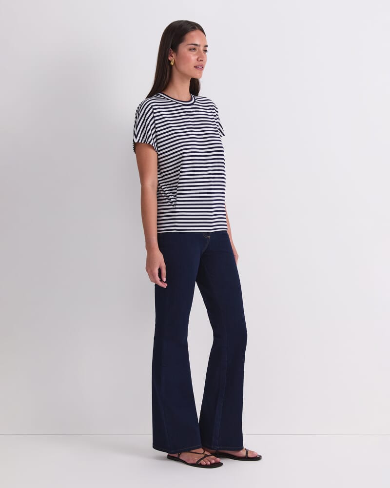 Chloe Lurex Tee in NAVY MULTI