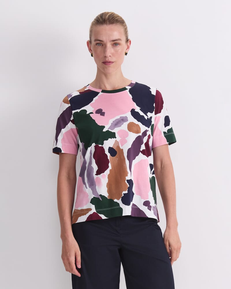 Leah Mercerised Tee in MULTI