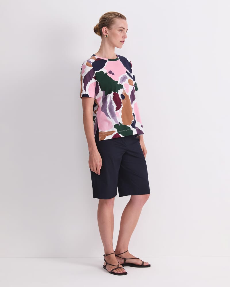 Leah Mercerised Tee in MULTI
