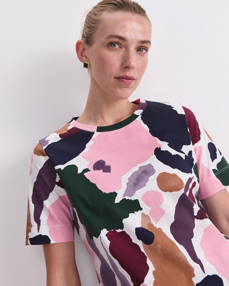 Leah Mercerised Tee in MULTI