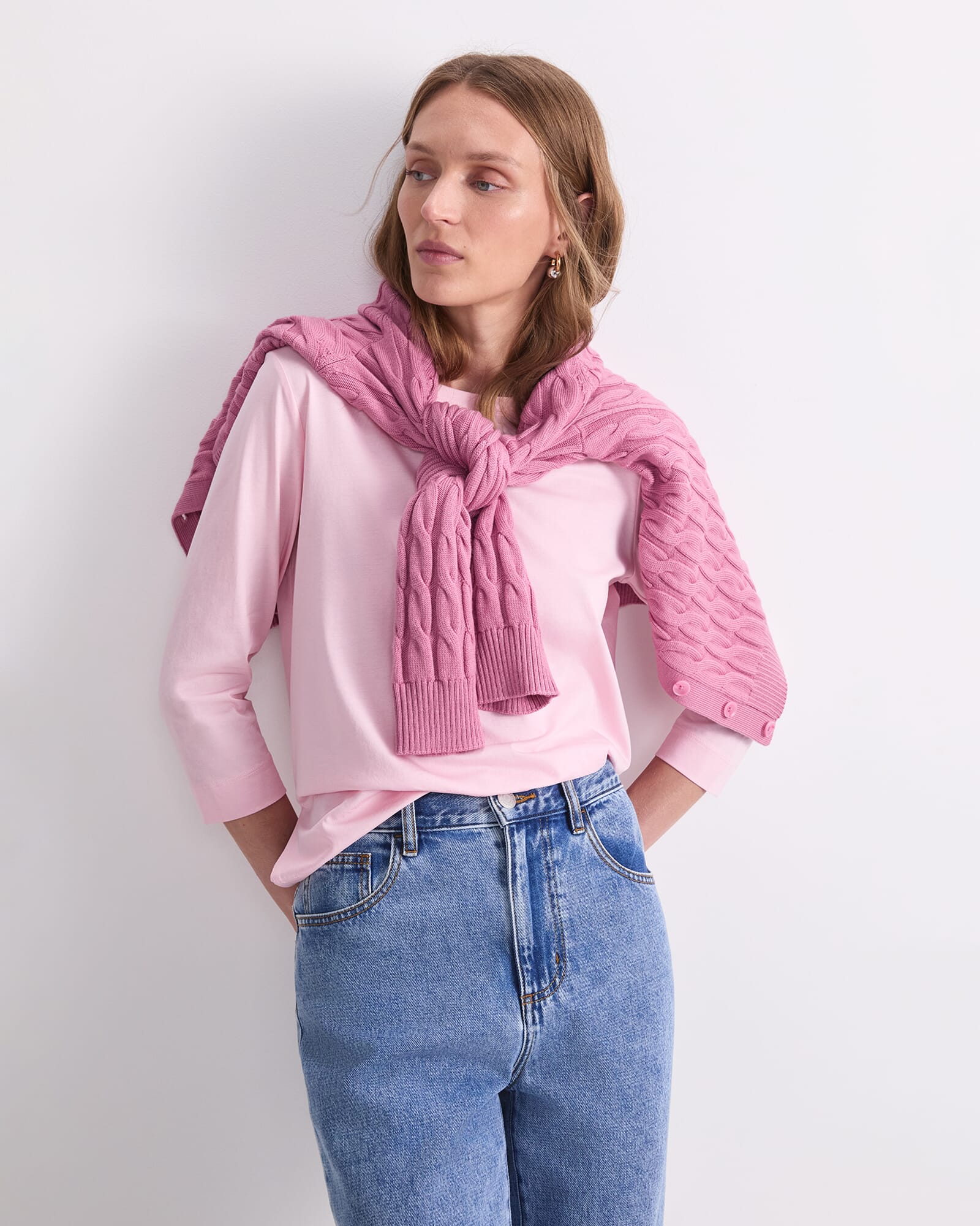 Mercerised Cotton Half Sleeve Tee