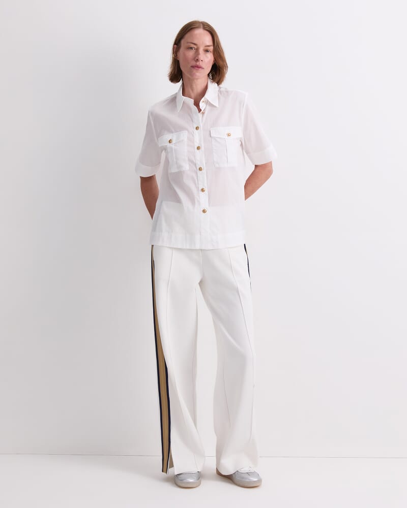 Navigator Short Sleeve Shirt in WHITE