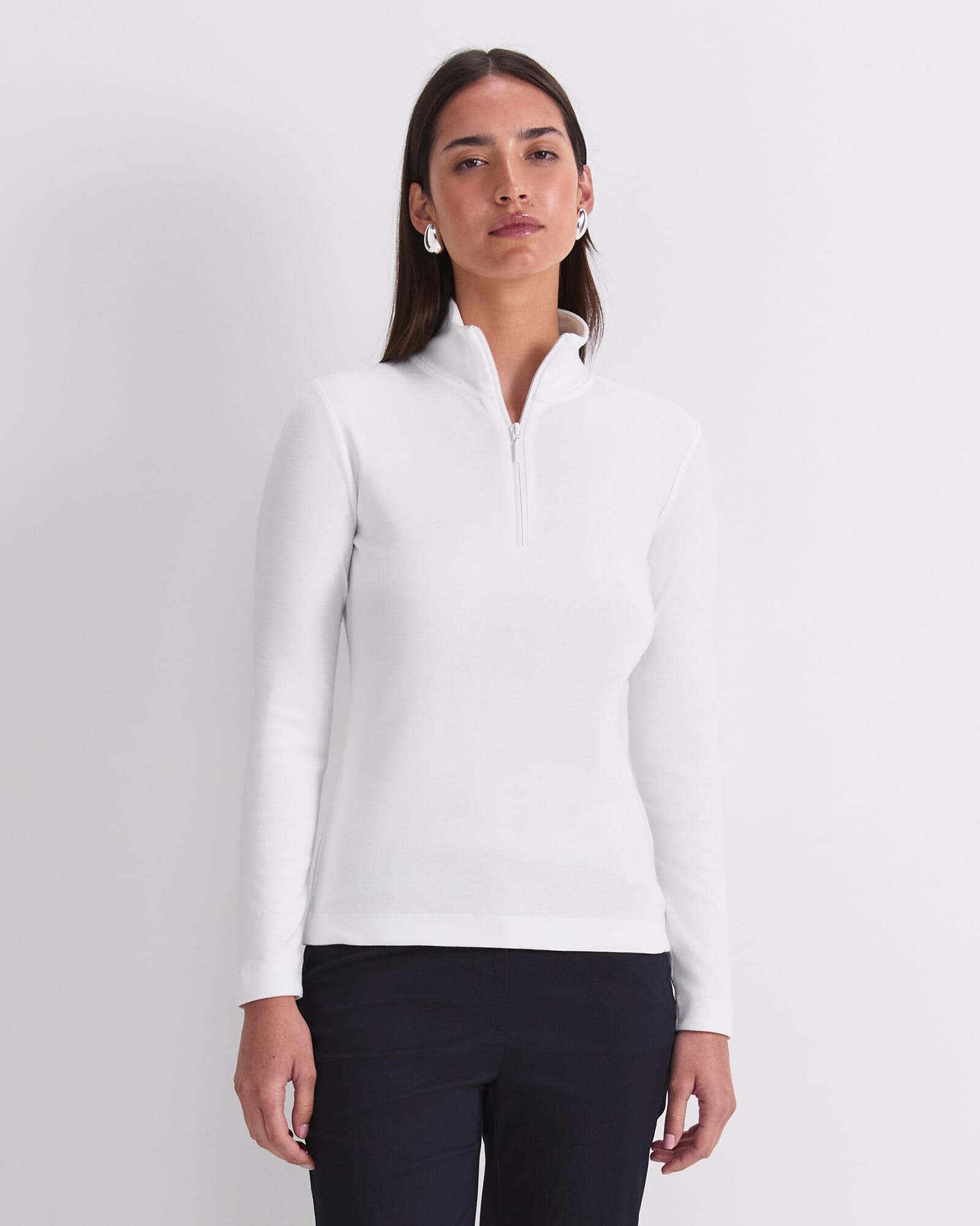 Lucy Zip Funnel Neck Top