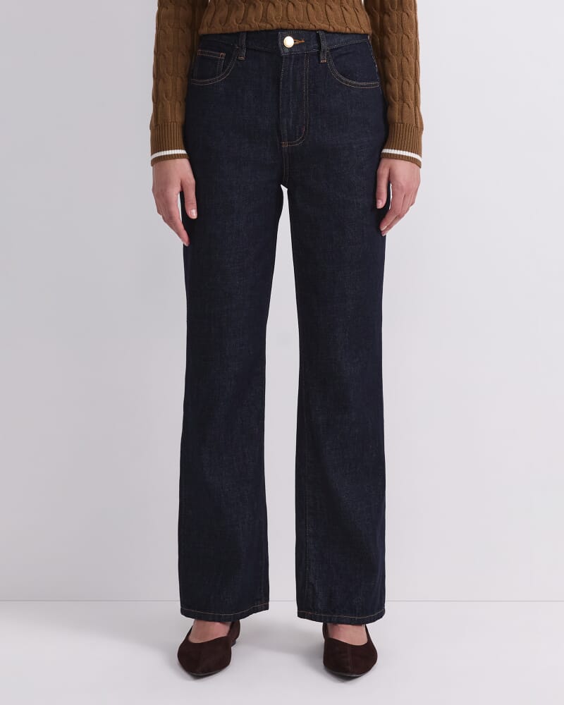 Simmi Straight Leg Jean in RAW INDIGO