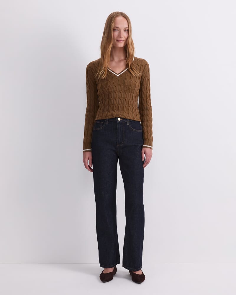 Simmi Straight Leg Jean in RAW INDIGO