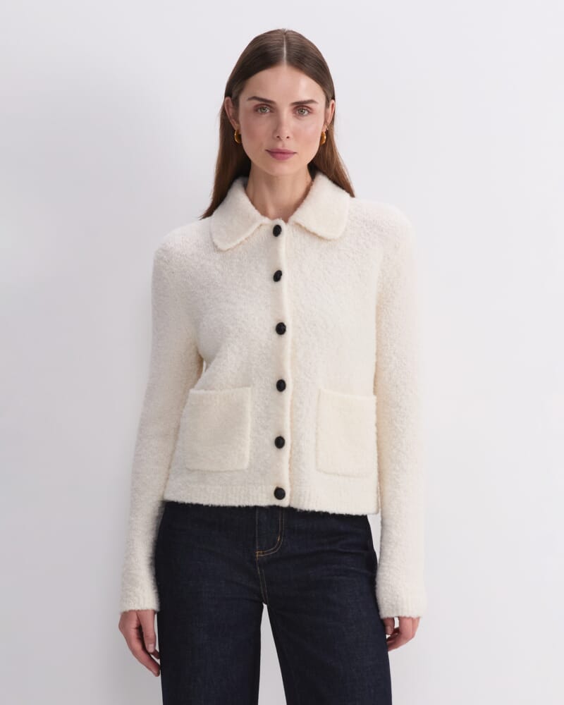 Teddy Wool Lady Jacket in WINTER WHITE